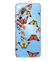 PrintiFy Xiaomi Mi 13 Lite ile Uyumlu 1mm Slim Fit Water Color 2 Baskılı Şeffaf  Kılıf