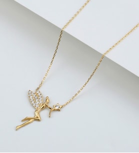 925 Ayar Gold Peri Gümüş Kolye