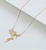 925 Ayar Gold Peri Gümüş Kolye
