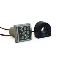 3'lü Volt Amper Hertz Ölçüm Voltmetre AC60-500V 0-100A 20-75Hz
