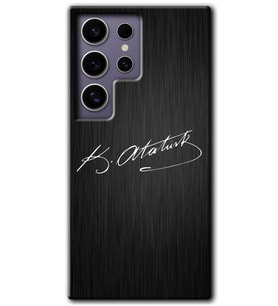 Galaxy S24 Ultra Kılıf HD Desen Baskılı Kılıf - İmza Atatürk