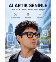 Yapay Zeka Destekli Akıllı Gözlük Kameralı Fotoğraf Video Kayıt Çoklu Dil Çeviri 32 GB Hafızalı