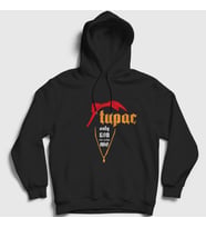 Presmono Unisex Siyah Judge Tupac Shakur Kapüşonlu Sweatshirt 46011tt