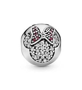 Nur Silver Mickey Mouse Yuvarlak Gümüş Charm NUR-BL10036