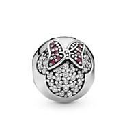Nur Silver Mickey Mouse Yuvarlak Gümüş Charm NUR-BL10036