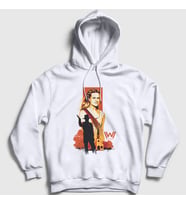 Presmono Unisex Beyaz Dolores Westworld Kapüşonlu Sweatshirt 223191tt