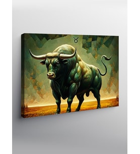 Kanvas Tablo Güçlü Boğa Burcu Figürü