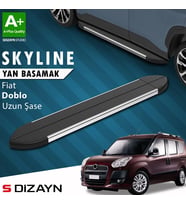 S-Dizayn Fiat Doblo 2 Uzun Şase Skyline Krom Yan Basamak 223 Cm 2010-2023 A+ Kalite