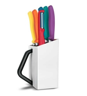 Victorinox 6.7126.6C1 Swiss Classic 7li Soyma Bıçağı Blok Set, Renkli