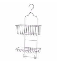 Duş Sepeti 2li IKEA MeridyenDukkan çinko kaplama 24x53 cm Çelik, Galvanizli, Banyo Duvar Rafı (Gümüş)