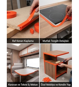 3 Cm Neon Turuncu Krom Yapıştırma Şerit 10 METRE Esnek Kendinden Yapışkanlı Dekoratif Krom Kaplama