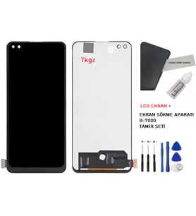 Oppo Reno 4 LİTE Uyumlu Lcd Ekran Dokunmatik Servis Lcd + B-7000 + TAMİR SETİ