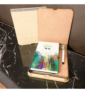 Mimar Ahşap Kutulu Defter Kalem Set 003