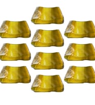 Plastik Şeffaf Sarı Sup Kaşık - Tatlı Dondurma Kaşığı - 12.5 Cm. - 50 Adetlik 10 Paket