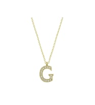 Gümüş Gold G Harfi Kadın Kolye CSR2184219