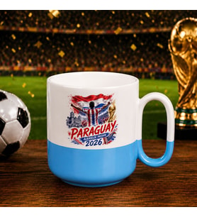 BK Gift Paraguay Taraftar Temalı 2026 Dünya Kupası Tasarımlı Mavi Joyful Kupa Bardak
