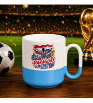 BK Gift Paraguay Taraftar Temalı 2026 Dünya Kupası Tasarımlı Mavi Joyful Kupa Bardak