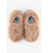 Hopfrög Furry Furry Bej Kürk Barefoot Patik (Hediye Seti)