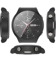 Huawei Watch GT3 Pro 46mm ile uyumlu Toz ve Kirden Koruyan Gard 360 Kapatan Hafif ve kompakt yapılı 46 mm Ekran Koruyucu Silikon, Siyah