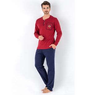 Miorre Uzun Kol Erkek Pijama Takımı (Bordo)