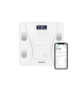 Concord C-W01 Dijital Akıllı Bluetooth Baskül - Beyaz - Pil Hediyelidir
