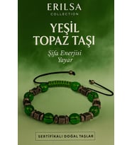 Sertifikalı Sentetik Koyu Yeşil Topaz Taşı Bileklik - Şifa Enerjisi Yayan Zarif ve Şık Unisex Takı (Çok Renkli)