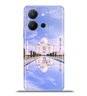 Vivo Y36 Kapak HD Renkli Dizayn Silikon Kılıf - Tac Mahal