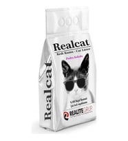 Real Cat Pudra Kokulu Topaklaşan Bentonit Kedi Kumu 20 L