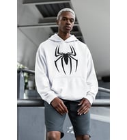 Örümcek Adam Logo Baskılı Unisex Oversize Spider Man Hoodie