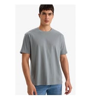 Defacto Pamuklu Basic Gri Erkek T-Shirt V7699AZ/GN1175