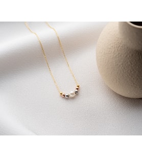 925 ayar papatya silver parlak doricalı inci kolye<ı,özel kolye<rose,gold,rodaj>
