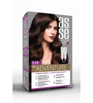 Asse Adventure Set Saç Boyası, Kalıcı ve Canlı Renkler 1+1 Kullanım Seti No5.74 Tarçın