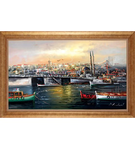 ALTIN ÇERÇEVELİ PASPARTULU TABLO CR936