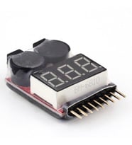 Lipo Seviye Ölçer ve Alarm Modülü 1-8S Lipo Pil Ölçüm Cihazı