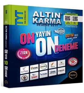 Altın Karma 2024 Tyt 10 Farklı Yayın 10 Farklı Deneme + Son 1 Yıl Çıkmış Sorular Hediye