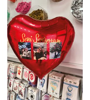 Kırmızı Kalpli Kişiye Özel Folyo Balon