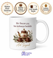 Çay Koleksiyoncusu Yazılı Baskılı Kupa Bardak Özel Tasarım Hediye