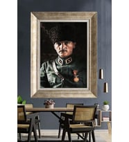 Gümüş Çerçeveli Atatürk Tablo ds151