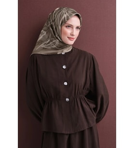 Armine Çiçek Desenli Sura İpek Eşarp 9600DS