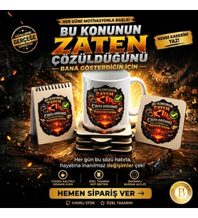Frekans Uyumlama Seti-6–Olumlama- Kupa Bardak–Bardak Altlığı-Mini Defter– Şükür Seti
