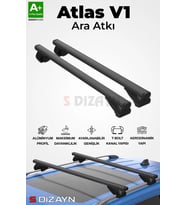 S-Dizayn Toyota Land Cruıser S-Bar Atlas V1 Ara Atkı Tavan Taşıyıcı Barı Siyah 140 Cm 2023 Üzeri A+ Kalite