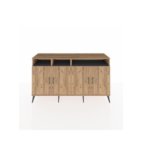 Kronos Konsol 6 Raflı 4 Kapaklı 176x59x99 Çam-Çam/Antrasit
