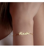 925 Ayar Gümüş Kişiye Özel İsimli Doğum Ayı Taşı Tasarımlı Kadın Bileklik So0062