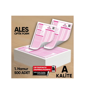 ALES Deneme Sınavları İçin 500 Adet Optik Form