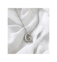 Silver Balon G Harf Kolye 316 L Çelik Paslanmaz (Standart)