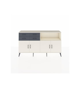 Arges Konsol 4 Raflı 4 Çekmeceli 4 Kapaklı 176x30x99 Aytaşı-Aytaşı/Antrasit