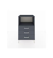Hyperion Komodin Tek Raflı 3 Çekmeceli 60x44x96 Antrasit-Antrasit