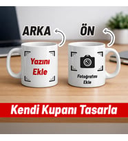 Kendi Kupanı Tasarla Kişiye Özel Fotoğraflı ve Yazılı Kupa Bardak (Parlak Beyaz)