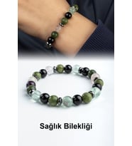 Karışık Doğal Taş Küre Kesim 8mm Sağlık Bilekliği