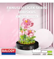 Balody Fanuslu Çiçek Serisi – Hibiskus Yapı Bloğu Seti (543 Parça) (Pembe)